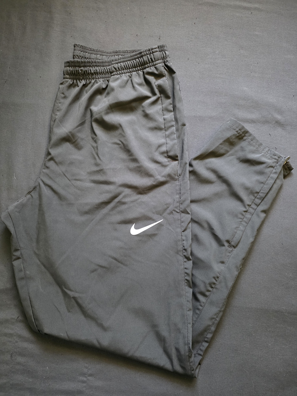 Nike Men’s Black Flex Running Jogger Pants Dri-Fit Tapered Reflective swoosh